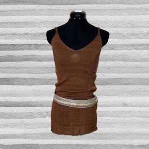 Forever 21 Knit V-Neck Tank Belted Tunic